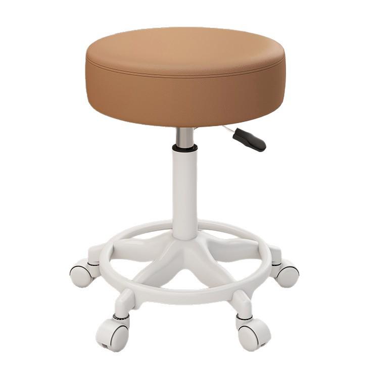Beauty Rotating Stool with Backrest - Makeup/Barber/Dressing Table Chair with Casters