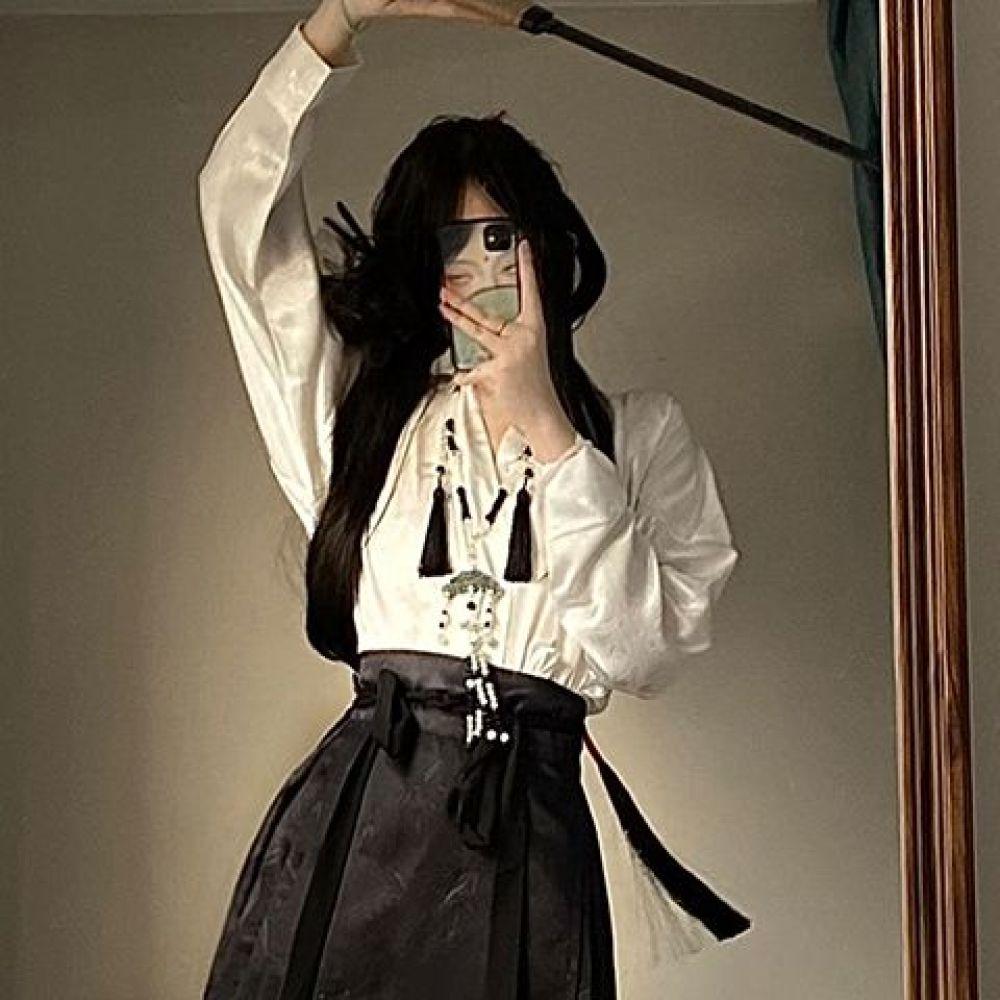 Sukně s koňskou tváří Kompletní sada Oblek ve stylu čínské dynastie Ming Denní Hanfu