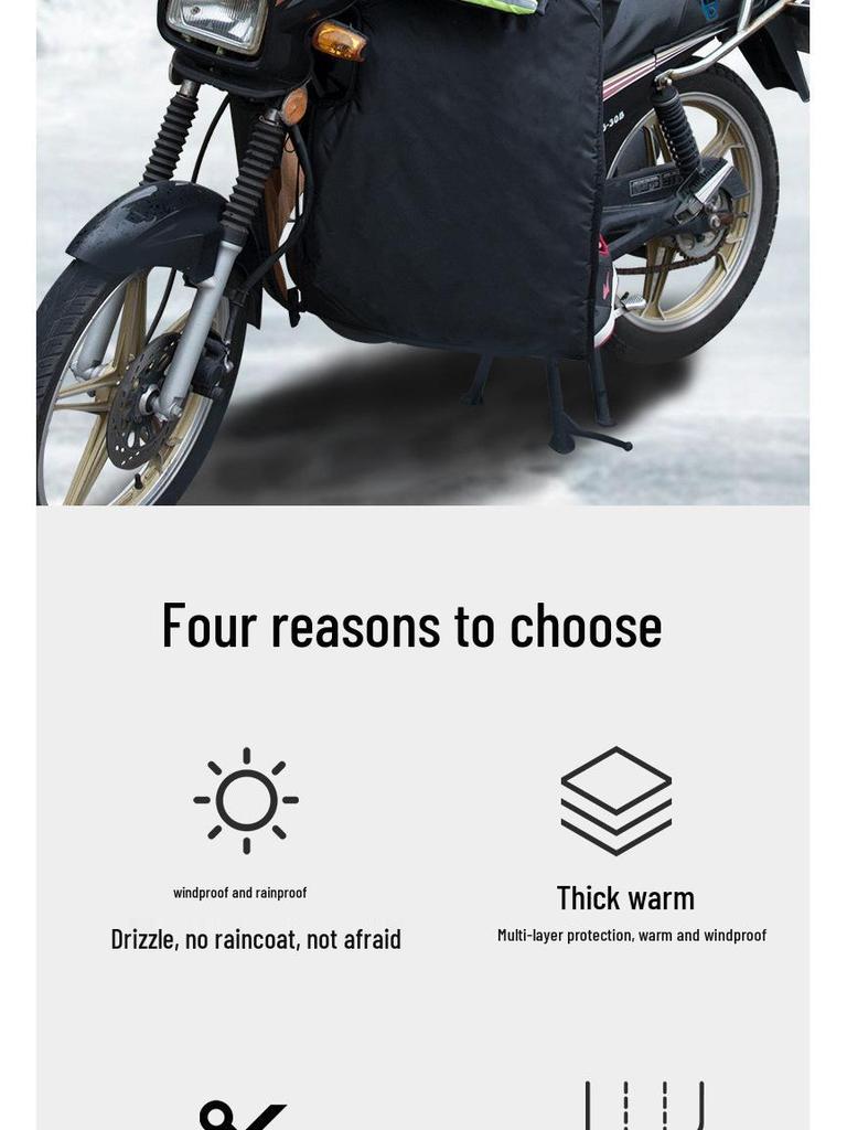 Men's Extra Large Winter Fleece-Lined Waterproof Motorcycle Windshield
