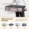 Premium Underbed Storage Bags-Extra Large Foldable Dustproof Organizer with Transparent Window,Clothes, Bedding & Seasonal Items