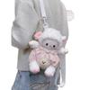 Schoolbag plush bear doll fluffy bag cute funny backpack cartoon doll birthday gift girl small backpack