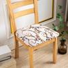 Stretch Printed Chair Seat Cushion Covers For Dining Room Chair Cover For Wedding Banquet Seat Chair Slipcover Home Decor