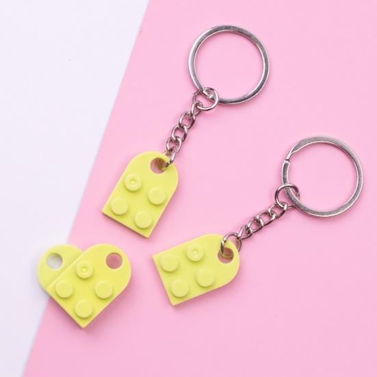 Keychain Couples Key Ring Blocks Show Love for Valentine's Day Anniversaries Birthdays Gifts for Boyfriend Girlfriend