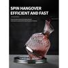 High Grade Crystal Glass 360 Rotating Decanter Tumbler 1500ml Decanter Wine Dispenser Aerator Mirror Jug Gift Bar Decoration