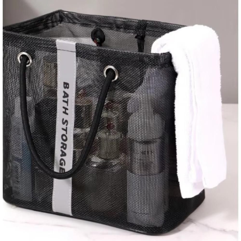 with Handle Shower Makeup Pouch Large Capacity Mesh Toiletry Bag for Bathroom Toiletries Organizer