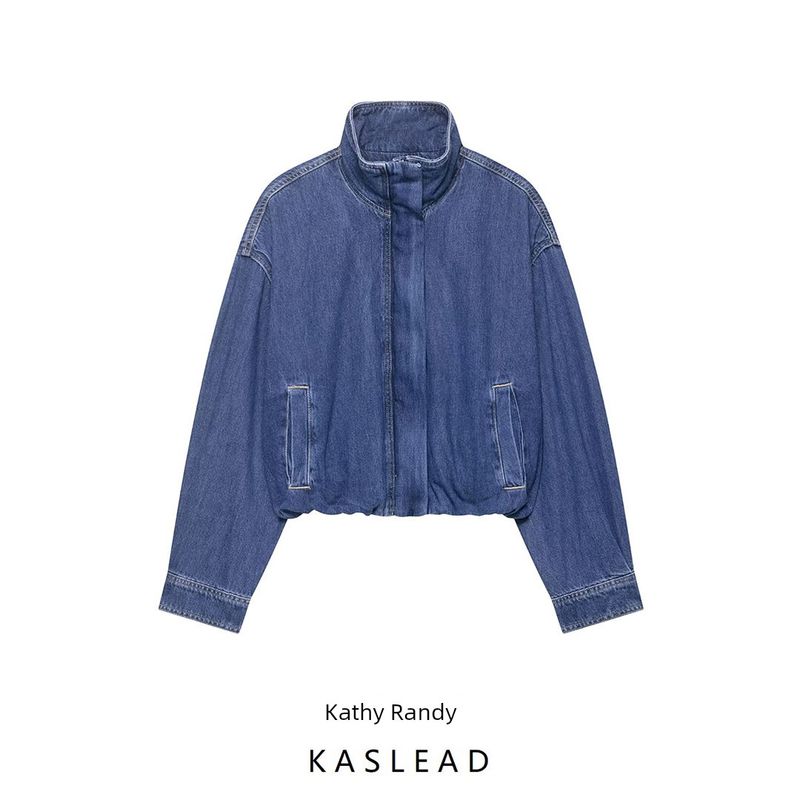 Kaslead New Women Clothes Western Style Fashion Simple and Versatile Denim Jacket 1300070 400