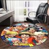 One Piece Print Round Rug, Washable Floor Carpet, For Entryway Dorm Laundry Room Office Study, Home Decor Birthday Christmas Gift