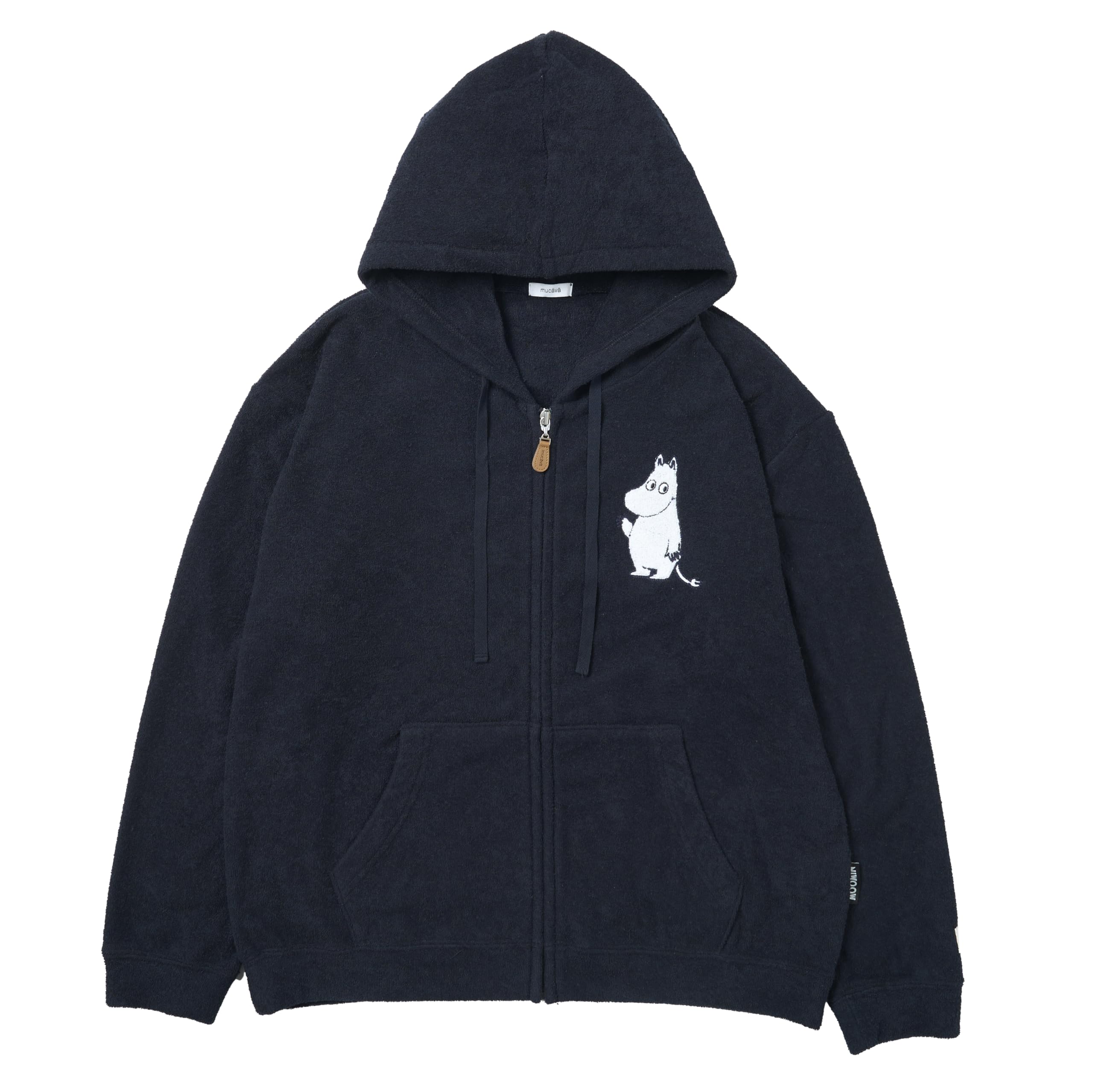 

Расслабляющая и восстанавливающая одежда Толстовка-куртка для лета в коллаборации с Муми-троллями для мужчин и женщин Материал махровое джерси с обработкой IFMC [mucävä] [Муми-тролли] синий