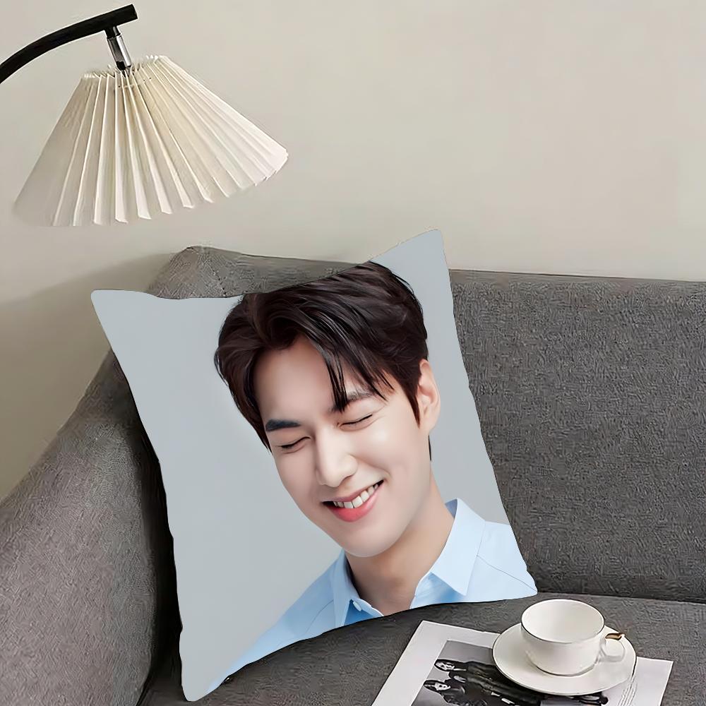 korean Lee MinHo Cushion Cover Reversible Plush Pillow Cover – For car, sofa, bedroom, perfect as a gift.