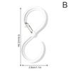 8pcs S-shaped Hooks With Buckle Organizer S Windproof Hook Lock Hook Plastic HOME