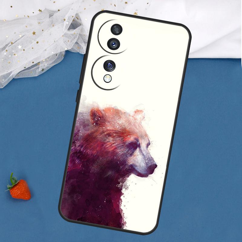 Cute Cartoon Bear Case For Honor Magic 8 7 5 6 Pro 200 400 50 70 90 Lite Win RT X8c X8b X9a X9b X9c X9d Cover