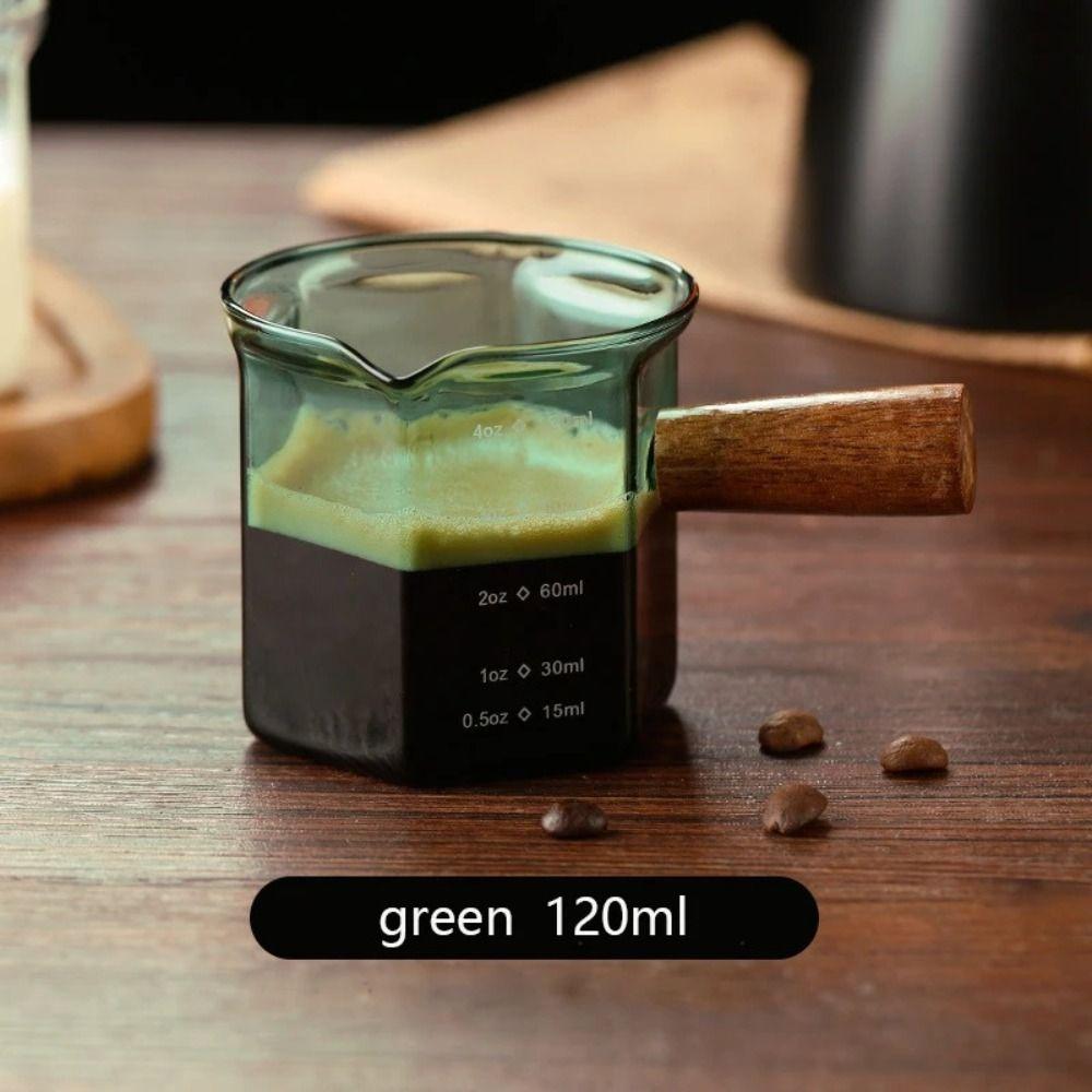 Glass Espresso Measuring Cups 120ml Coffee Cups Sauce Cup Frothing Pitcher Cup  Kitchen