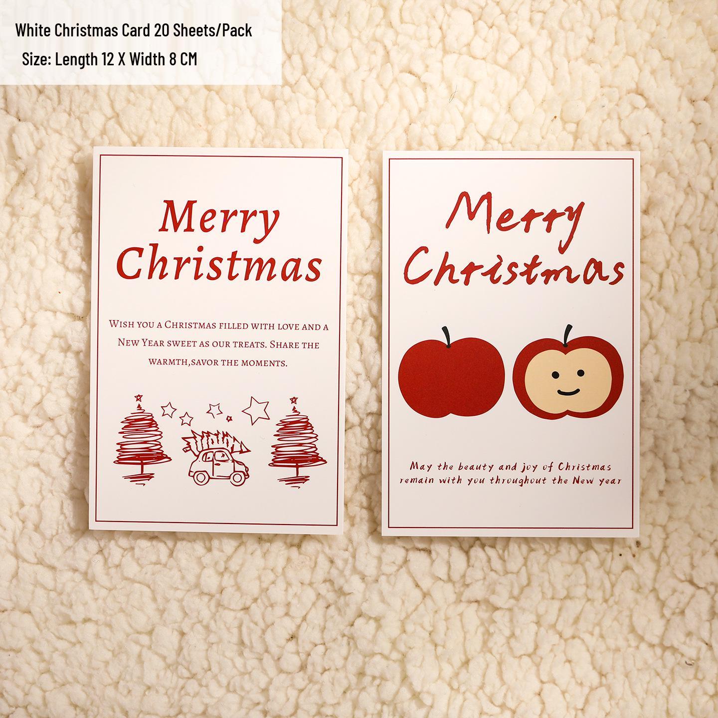 2025 Christmas Cartoon Postcard: DIY Decor & Handwritten Message Gift Card