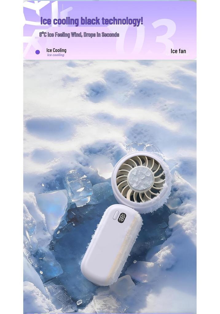26-Year Handheld Portable Fan: Clip-On, Folding, Digital Display, Outdoor Cooling