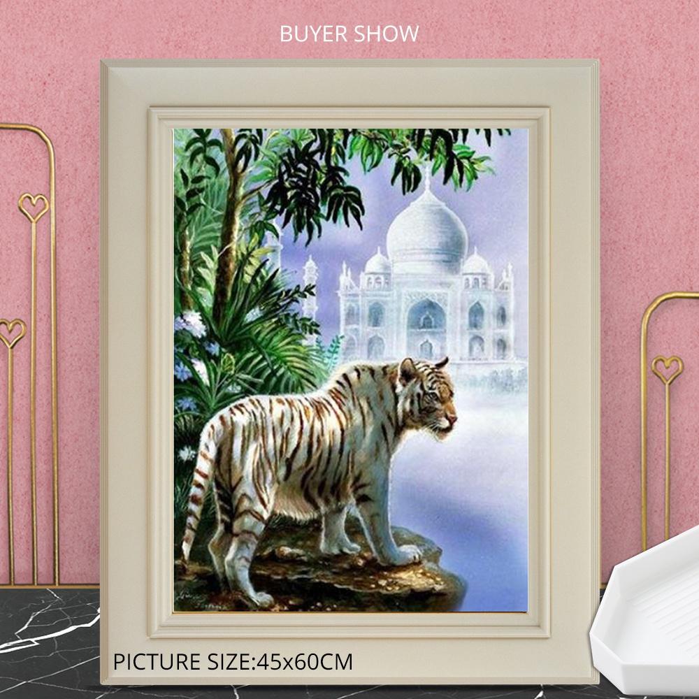 Pittura Diamante Fai da Te Punto Croce Animale Quadrato Completo Ricamo Diamante Tigre Mosaico Decorazione Strass