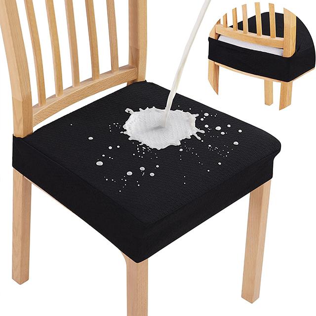 

Водонепроницаемые чехлы на сиденья для стульев для столовой, набор эластичных жаккардовых съемных моющихся чехлов на сиденье стула, защитные чехлы 1-Pcs
