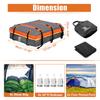 Uxcell 1 Set 20 Cubic Feet Car Roof Rooftop Cargo Carrier Luggage Carrier for Cars with or Without Mat and 6 Door Gray Bag, Bag, Racks, Anti-Slip