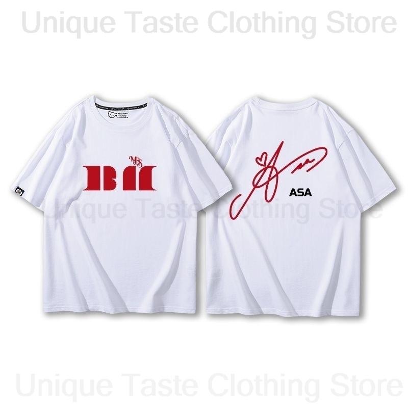 New BABYMONSTER T Shirt Concert HELLO MONSTERS Tshirt Kpop Women Unisex Summer Cotton Short Sleeve Tee Babymonster Fans Clothes