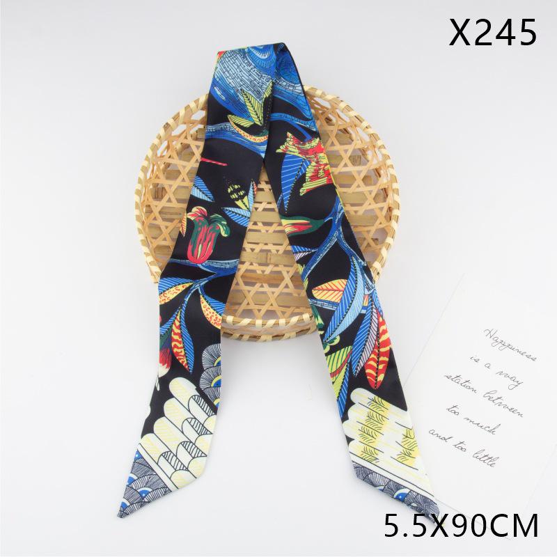 Versatile Vintage Silk Scarf: Hair Tie, Headband, Bag Accessory