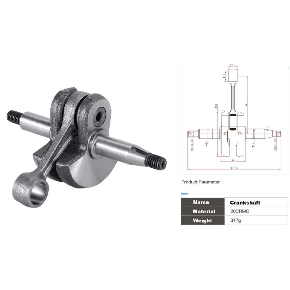 Kurbelwellen-Baugruppe Passend für STIHL FS350 FS400 FS450 FS480 SP350 SP400 SP450 SP451 SP481 FR350 FR450 FR480 Freischneider OEM 41280300400