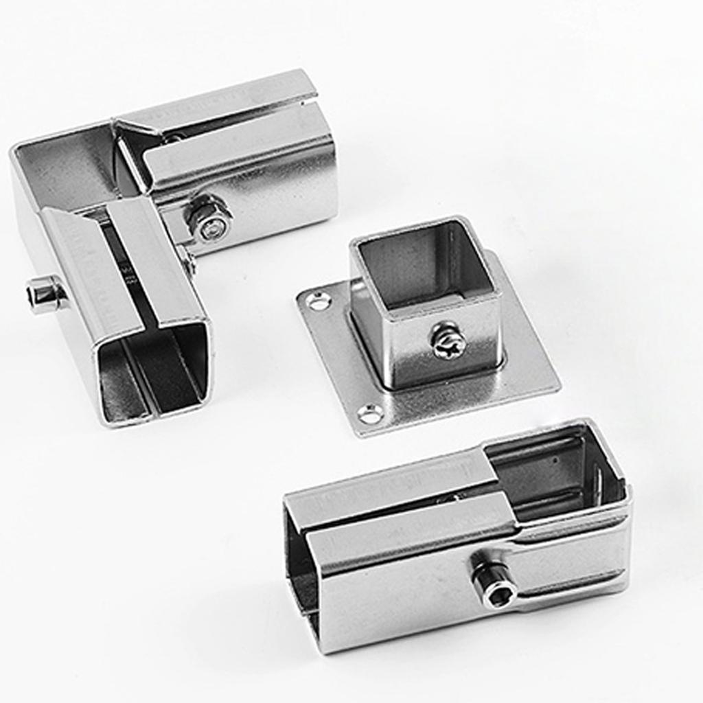 Stainless Steel Square Tube Connector Replacement Connection Fastener Fixed Joint 3 Way Elbow Pipe Fitting Easily Install