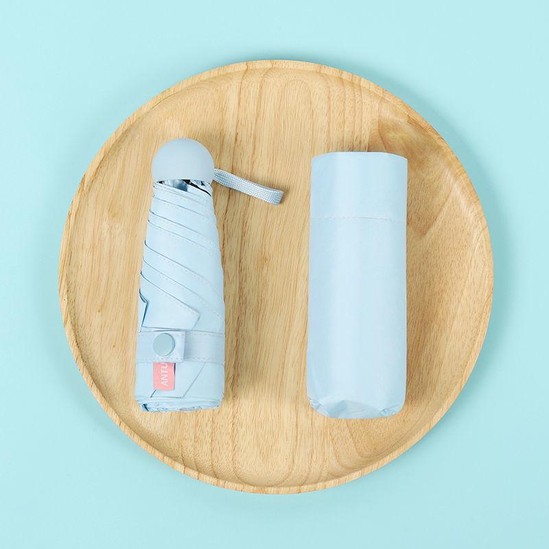 Parasol Capsule Sun Umbrella: 50% Off Mini UV Protection for Women, Dual-Purpose for Sun and Rain.