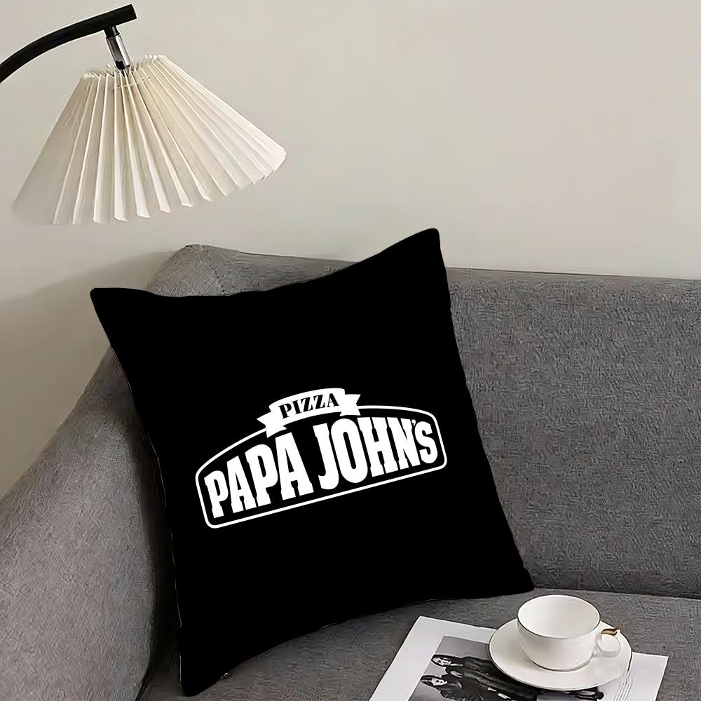 Papa John's Cushion Cover Reversible Plush Pillow Cover – For car, sofa, bedroom, perfect as a gift.