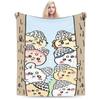 New Rakko Chiikawas cartoon Blankets Lightweight Thin Flannel  Relax Throw Blanket Machine Washable