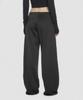 Milkeuaeswiaendeudolseu Fold Over Wide Sweatpants - Black