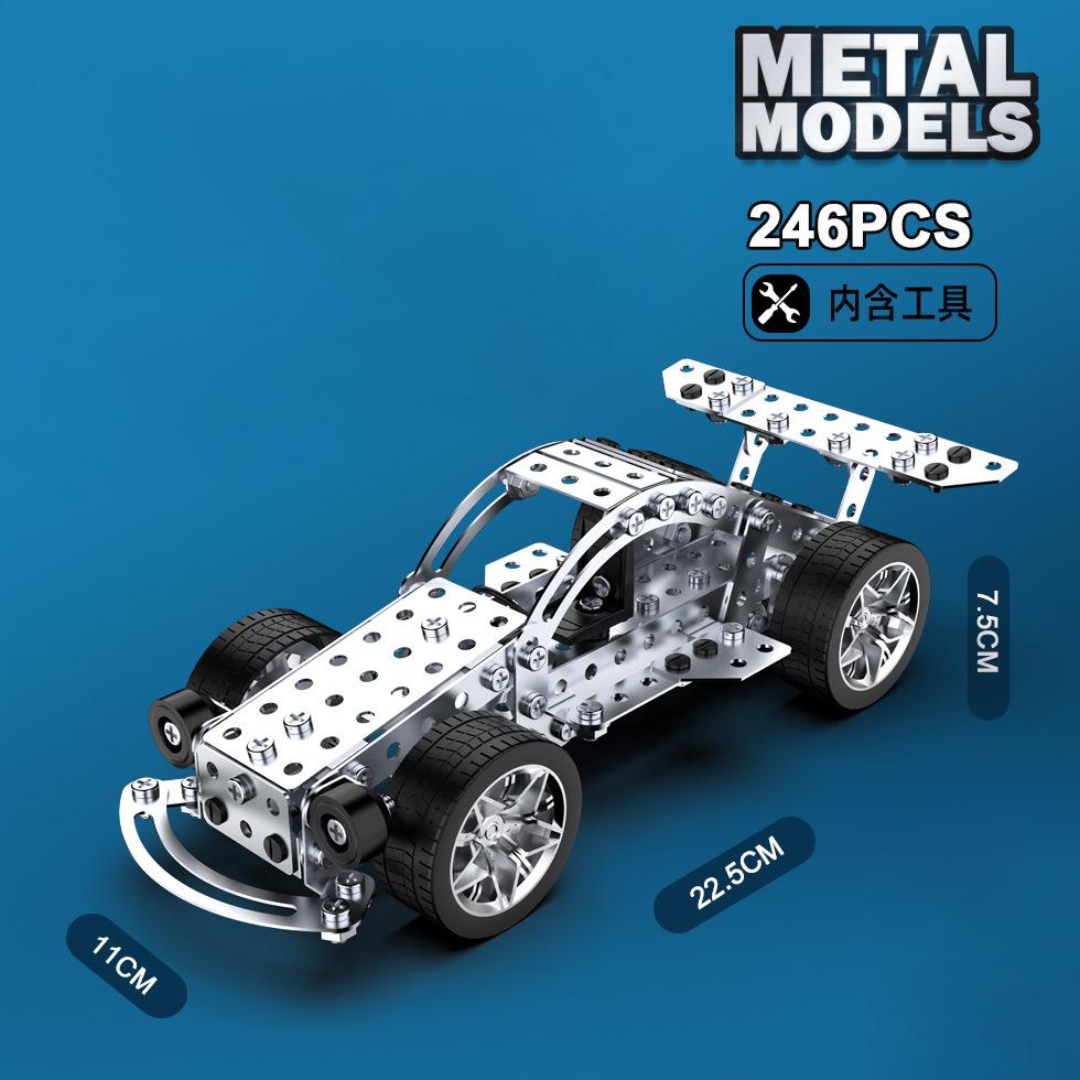 

3D Металевий Конструктор Креативна Модель Перегонового Позашляховика для DIY Гвинти та Гайки Розбірний Автомобіль Дитячі Навчальні Іграшки