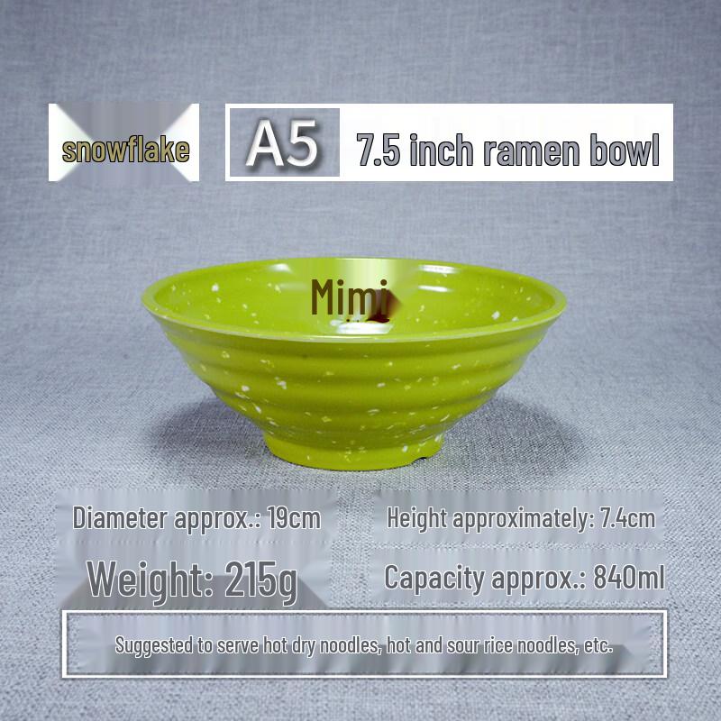 Snowflake Pattern Melamine Noodle Bowl