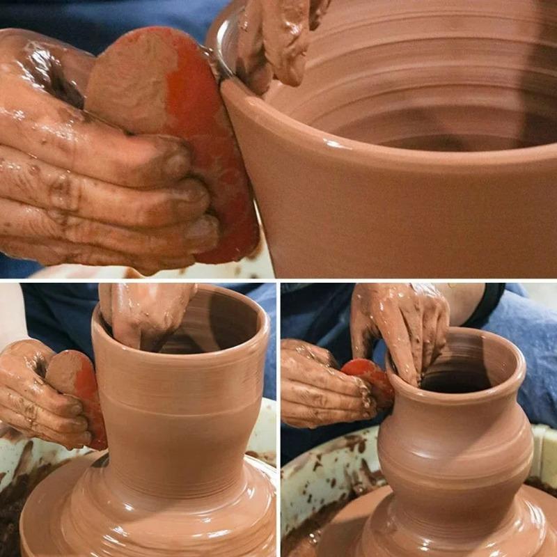 3pcs/set Tools Ceramics & Pottery Rubber Scraper Polymer Clay Cutters Ceramic Mud Ribs Soft DIY Sculpture Artist Arts Crafts