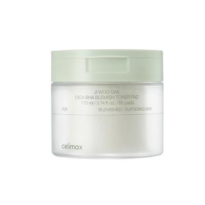 [CELIMAX] JI WOO GAE Cica BHA Blemish Toner Pad 170 ml / 60 Pads