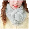 Women's  And Winter Fashion Scarf Thickening Warm Plus Ball Scarf Plush Scarf