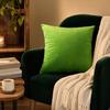 Einfarbige Samt-Kissenhülle, Weiche Plüsch-Kissenhülle, 17,7 x 17,7 Zoll Glatte Samt-Kissenbezug für Sofa, Bett, Büro, Gemütliche Wohnkultur