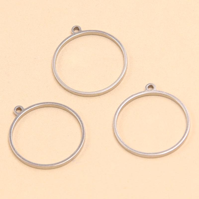 Stainless Steel Geometric Charm Molds: 10 Models & 2 Colors - Pentagram, Rhombus, Circle, Water Drop, Moon Pendants