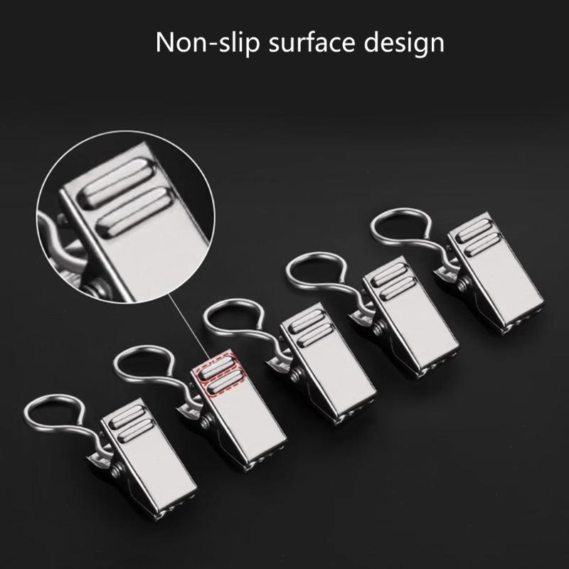 Multipurpose Hook Clips Set Of 100,Metal Curtain Clips for Curtain Bathroom Shower Curtains And Outdoor Decorations