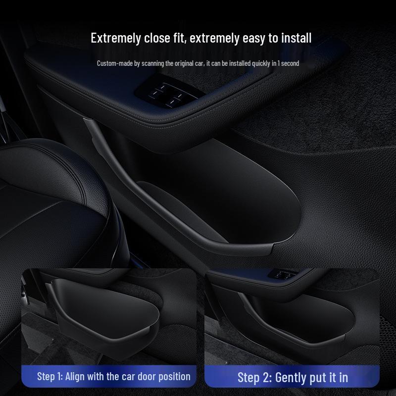 BJBT TPE Storage Box for Tesla Model Y/Y Door Slots - Refreshed Version 3 Interior Accessory