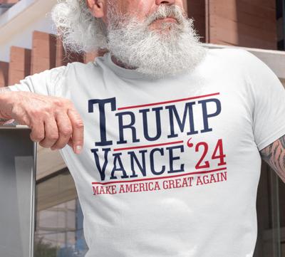 Trump Vance 2024 Tričko Volby Politické MAGA Prezident 2024 Volební tričko