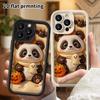 Phone Case: 2D Flat, Suitable for iPhone 18 17 16 15 14 13 Pro Protective Case, Halloween Panda, Perfect Christmas and Halloween Holiday Gift