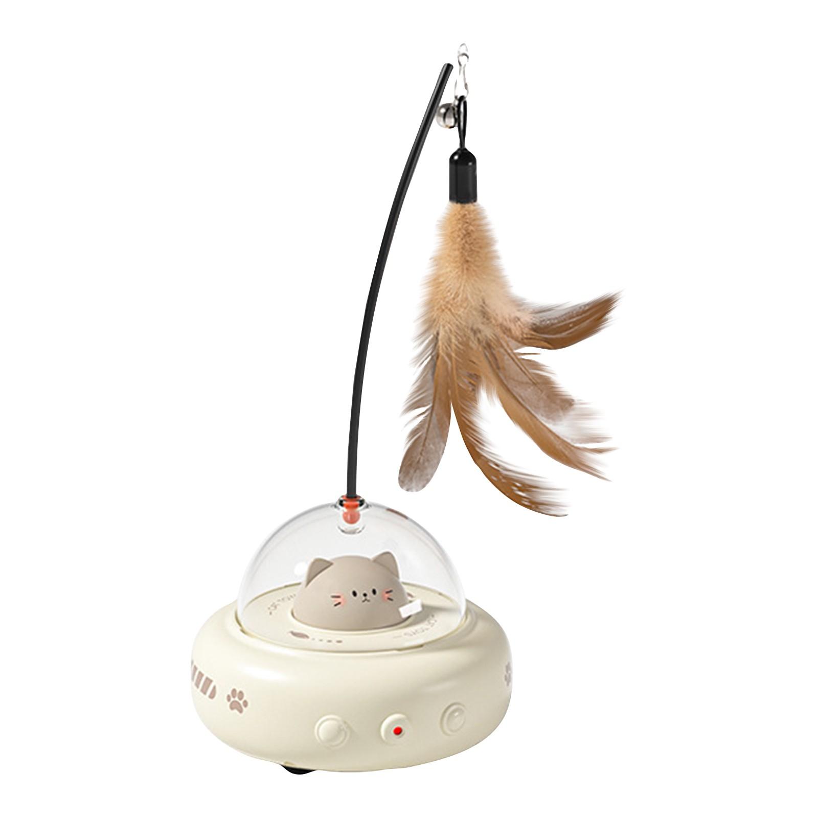 

Игрушка для самостоятельного развлечения кошек, автоматическая моторизованная игрушка для кошек с зарядкой через USB и указкой, идеально подходит для активных развлечений и упражнений One Size