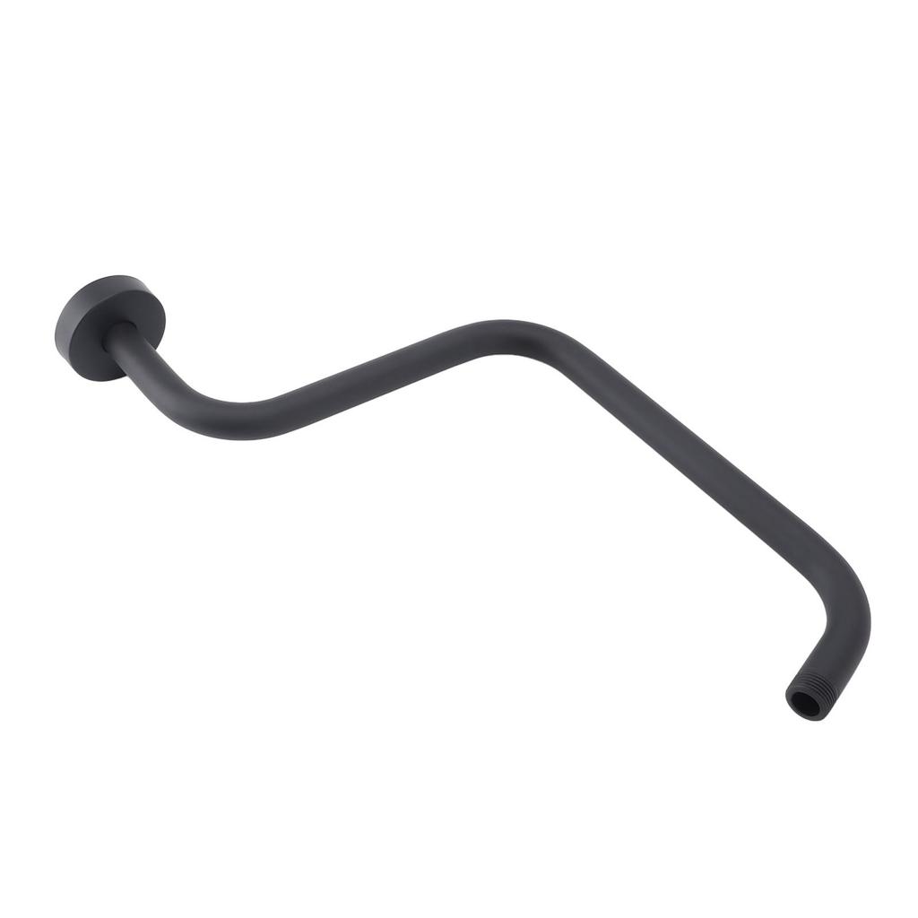 Shower Arm Stainless Steel Shower Arm with Flange S Shape Shower Head Riser Pipe In Wall Installation Shower Head Extension Arm for Bathroom
