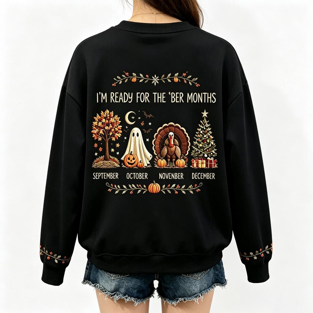 Damen Halloween Bedrucktes Langarm-Sweatshirt Lässiger Pullover