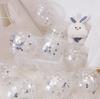 10" Gold Sequin Clear Latex Balloon for Parties & Events