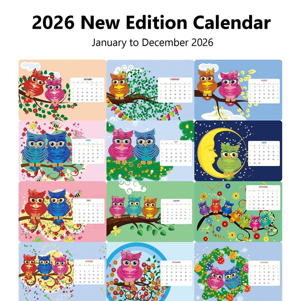 2026 Gem Art Desk Calendar 12-Month Planning Decoration, Personal Time Management Planner Goals Appointments Organizer