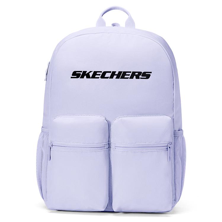 Skechers Large Capacity Travel Commuter Lightweight Fabric Backpack Women Backpacks Light-Purple L325U089-00FW Light Purple