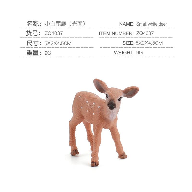 Children'S Cognitive Forest Series Animal Model, Simulated White-Tailed Deer 6-Piece Christmas Ornament Toy