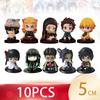 5 סגנון/סט Q גרסת שדים קוטל רפאים יושב בובת רפאים Tanjiro Nidouzi Inosuke Zenizu דמות פעולה איור סרט דגם צעצועים בובת