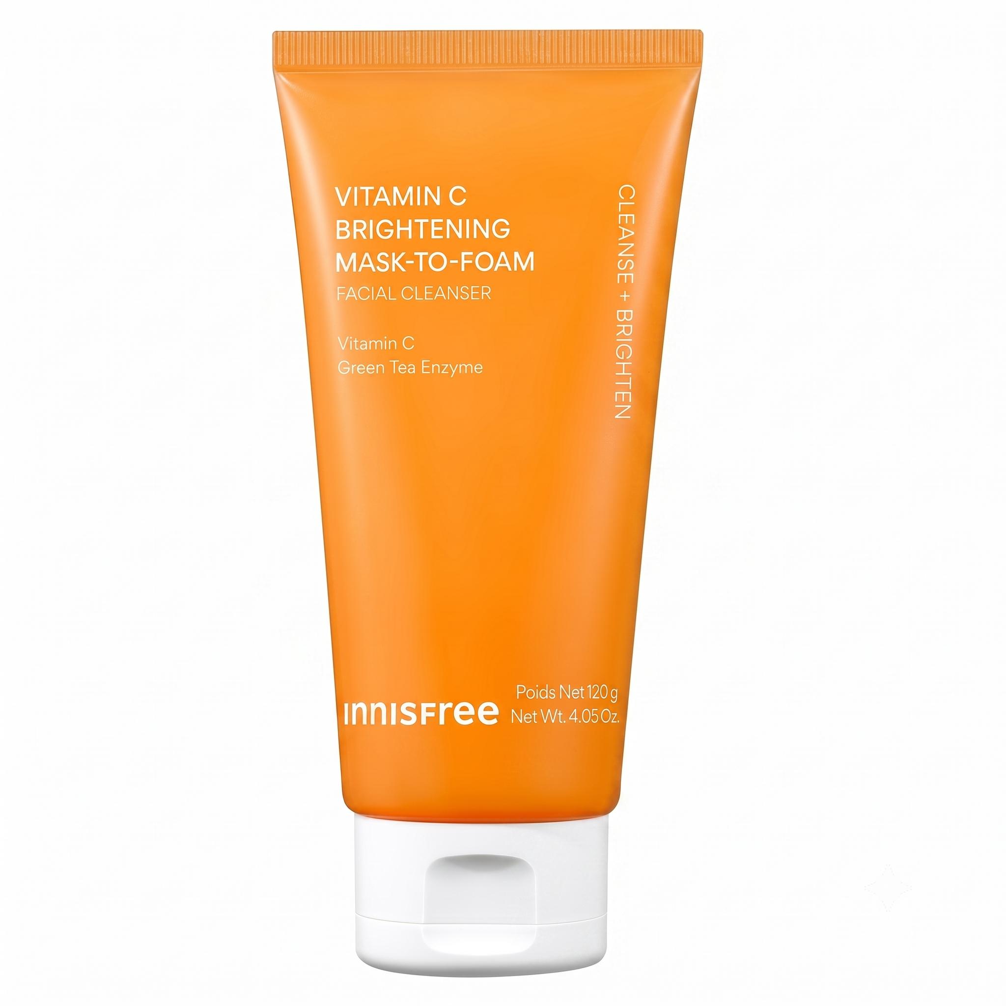 innisfree Vitamin C Brightening Mask-To-Foam Facial Cleanser 120g 120g