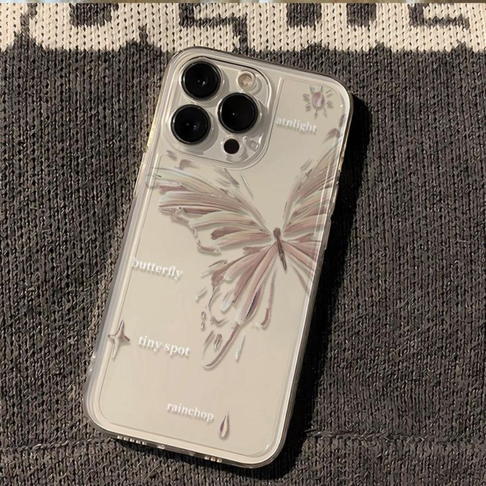 Fashionable Butterfly Pattern Phone Case for IPhone 16 14 13 17 12 11 15 Pro Max IPhone 16 15 14 Plus Transparent Soft TPU Cover